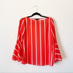 Banana Republic Striped Bell Sleeve Blouse